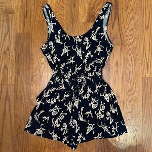 Forever 21 Patterned Romper with Pockets Size S